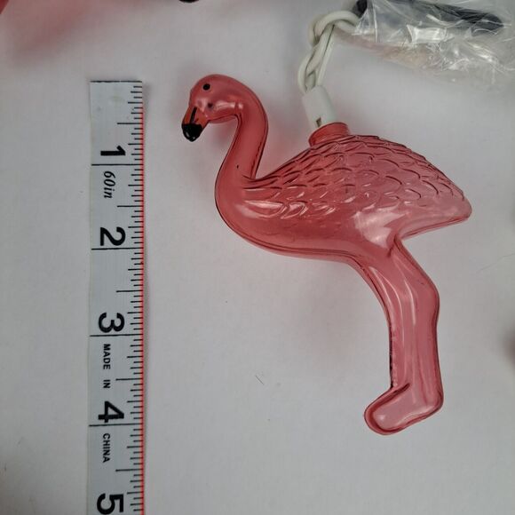 Vtg Blow Mold Pink Flamingo String Lights Indoor Unique Target Tropical Party - Picture 3 of 5